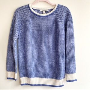 Forever21 Blue and White Sweater - Juniors Large